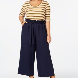 Monteau Plus Sized Belted Jumpsuit